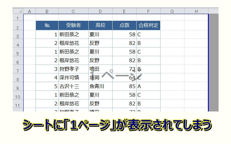 エクセル 印刷 範囲 グレー