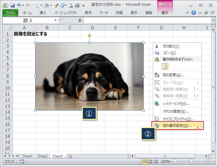 エクセルの図形 グラフ 画像を固定にする4つの方法 エクセルtips