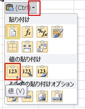 『貼り付けオプション』で間違った貼り付けを訂正する