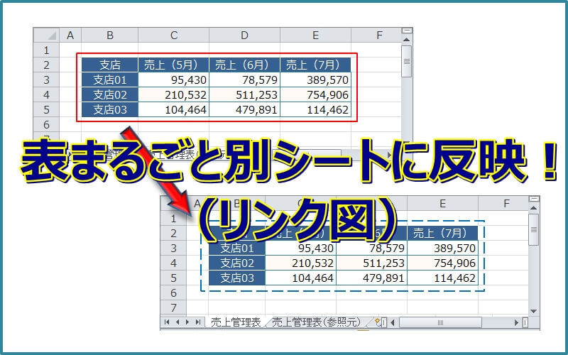 エクセル リンク図を使って表を別シートに反映させる エクセルtips