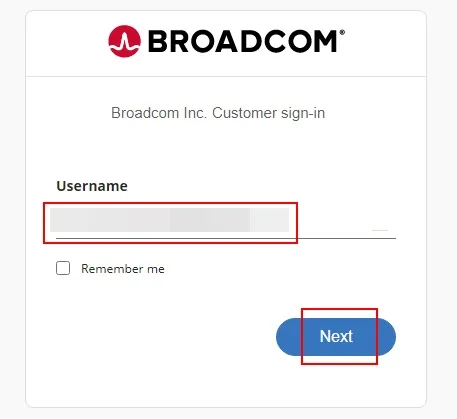 Broadcomのアカウントを作成